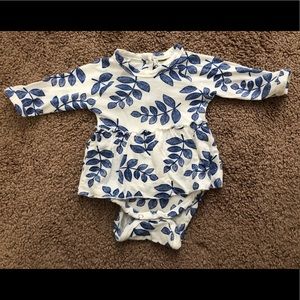 Spearmint Love Indigo Fern Twirl Bodysuit